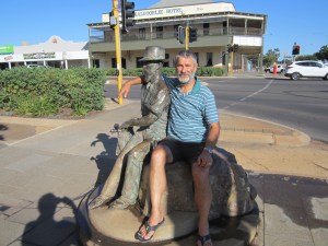 Geoff and his mate Paddy - hope some of his luck rubs off!